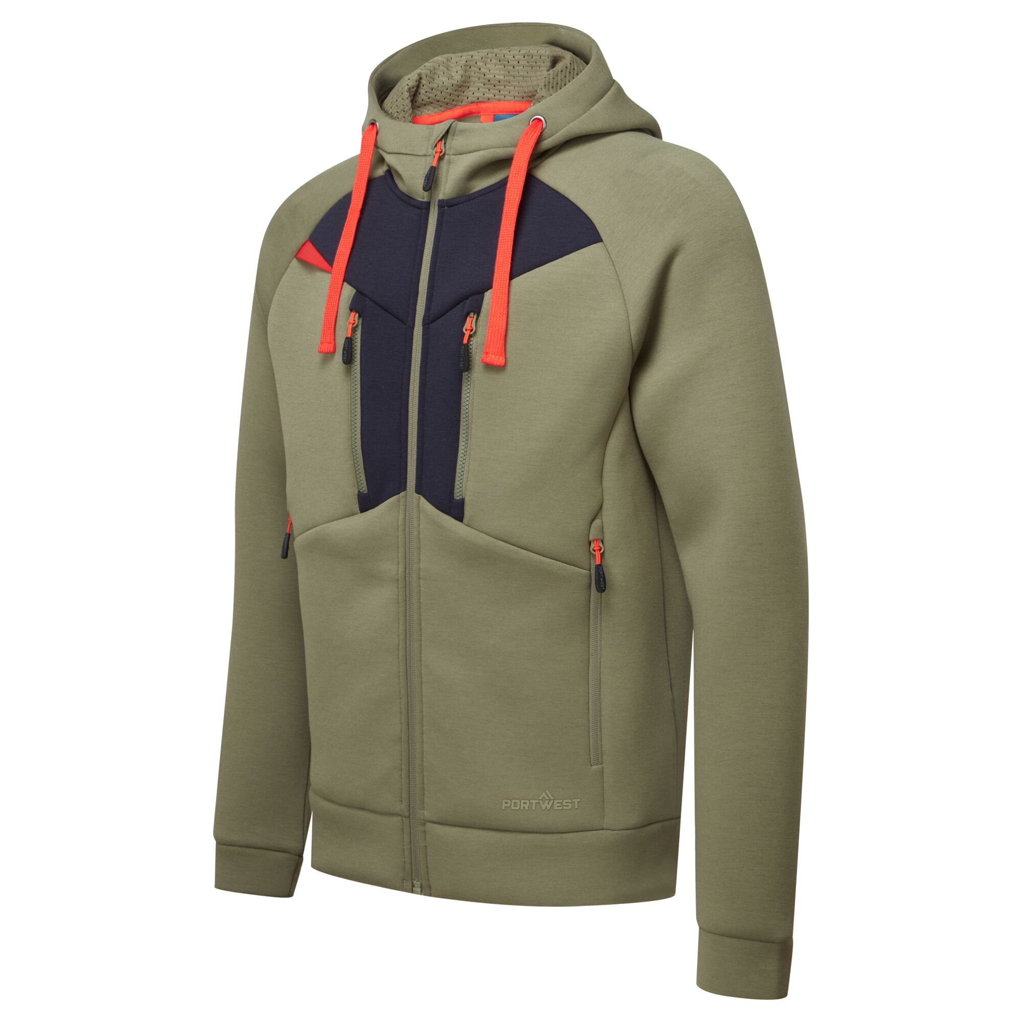 Buy Portwest DX4 Zipped Hoodie, Moss Green - DX472MOR - Droppe